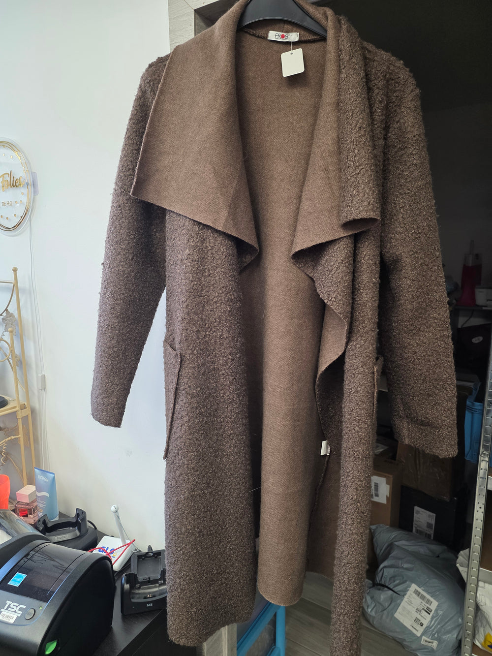 Veste pilou brune taille unique