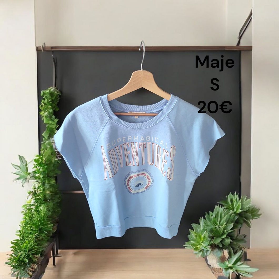 Blouse bleue maje taille s
