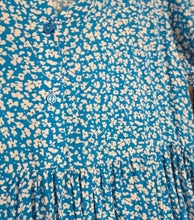 Charger l'image dans la galerie, Robe bleue a fleur taille l
