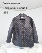 Charger l&#39;image dans la galerie, Veste simili noir mango taille s
