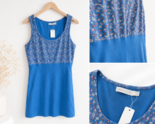 Charger l'image dans la galerie, Blouse longue bleue fleurie taille m
