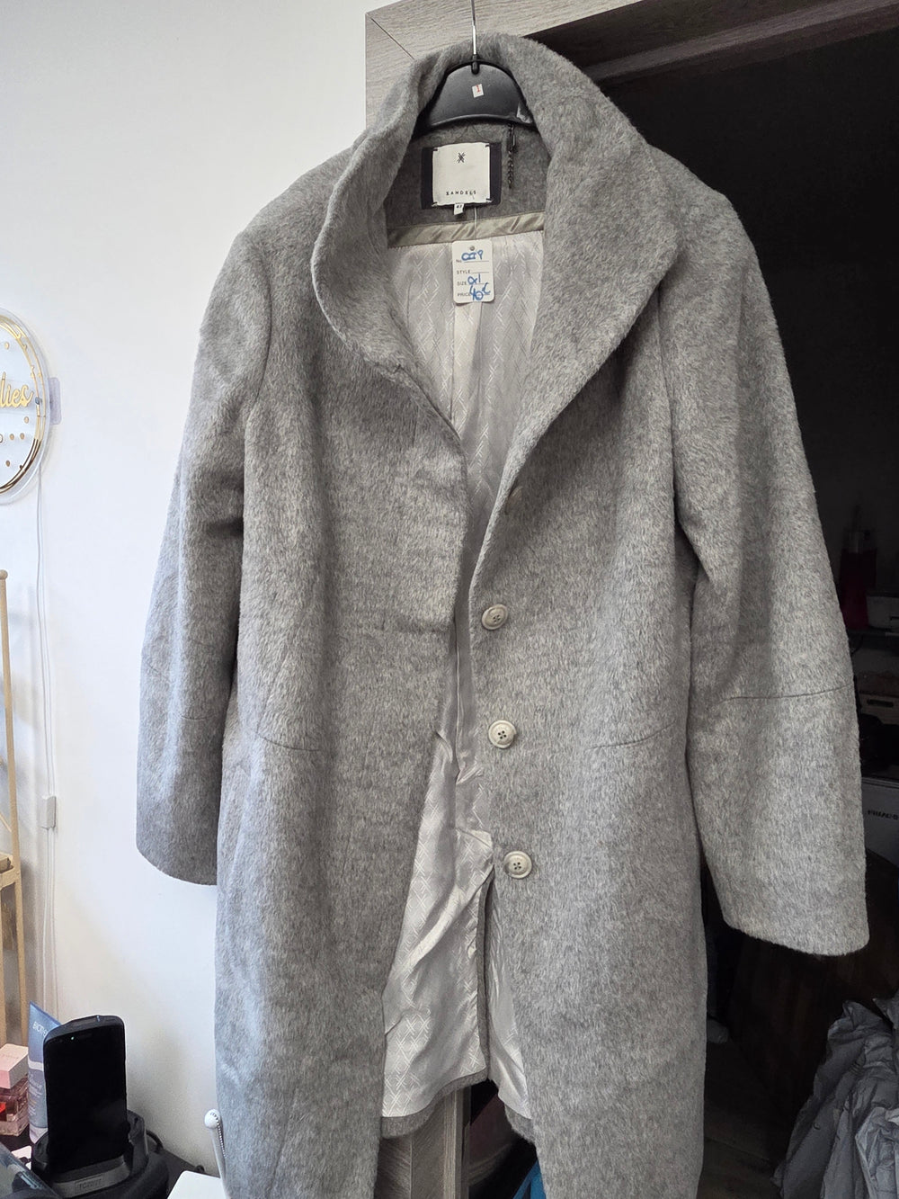 Manteau pilou gris taille xl