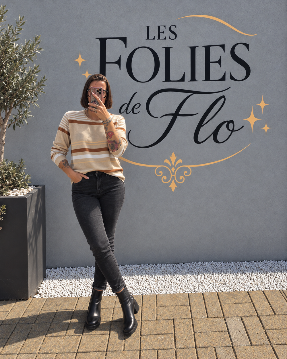 Pull ligne beige taille m