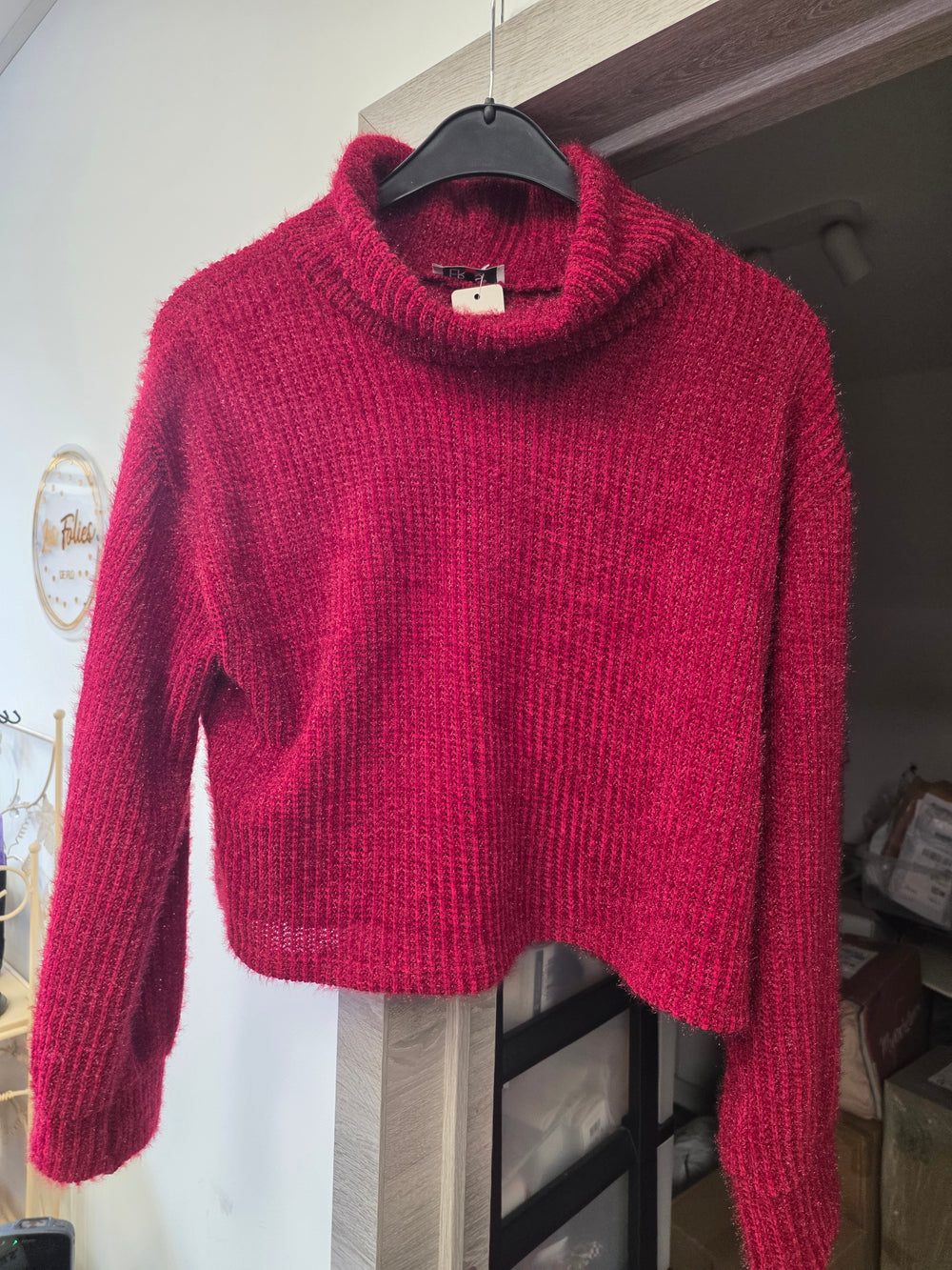 Pull rouge taille unique