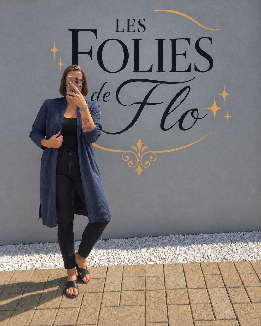 Gilet long bleu taille m
