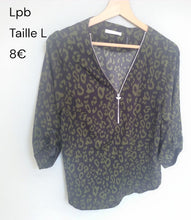 Charger l&#39;image dans la galerie, Blouse Lpb kaki et noir taille L
