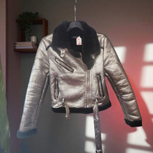Charger l&#39;image dans la galerie, Veste doree et noire l olive verte
