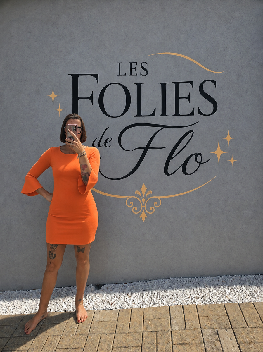 Robe orange taille s
