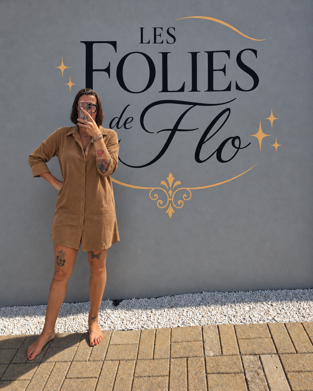 Robe velours camel taille m