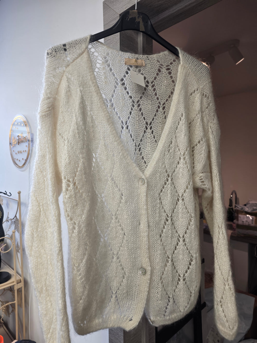 Gilet crochet beige taille unique