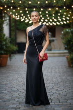 Charger l&#39;image dans la galerie, Robe de soirée noire taille m
