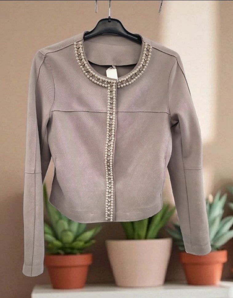 Veste grise à strass taille xl