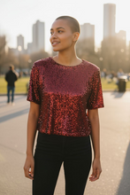 Charger l&#39;image dans la galerie, Blouse à sequins lola et liza taille m
