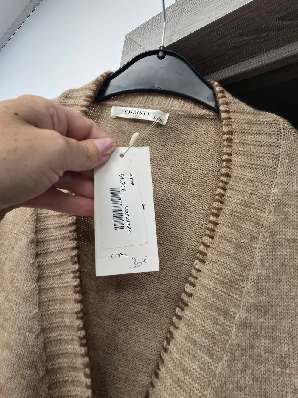 Gilet beige neuf taille xl