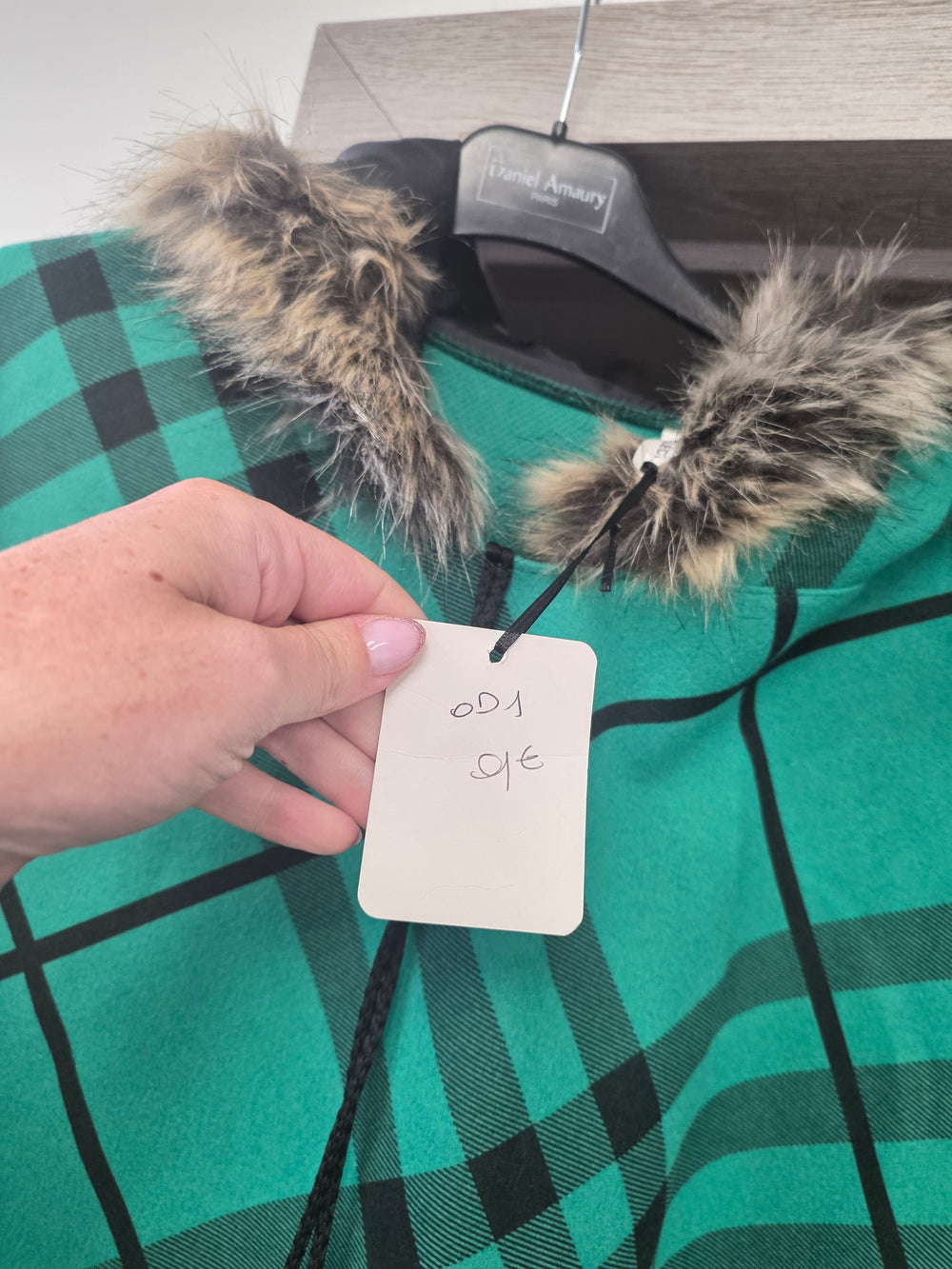 Poncho vert taille unique