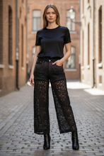Charger l'image dans la galerie, Jeans dentelle noir taille s
