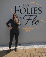 Charger l'image dans la galerie, Blazer noir fleuri taille s
