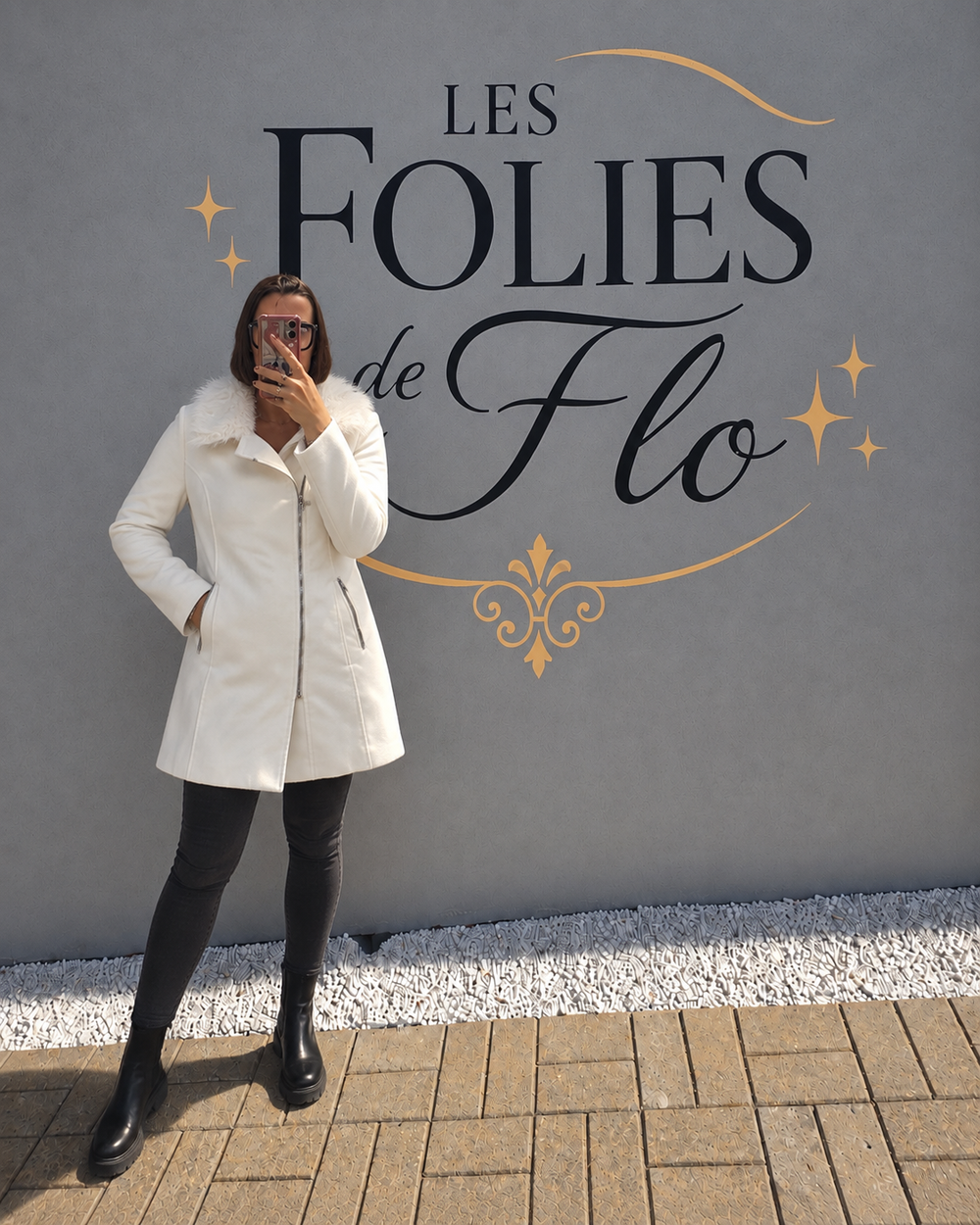 Manteau blanc taille L