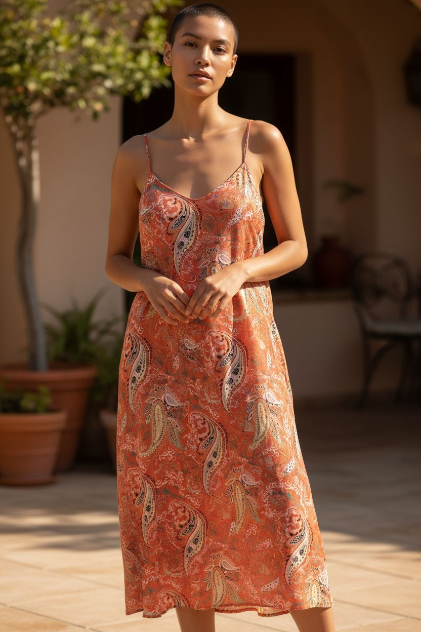 Robe fluide taille L orange