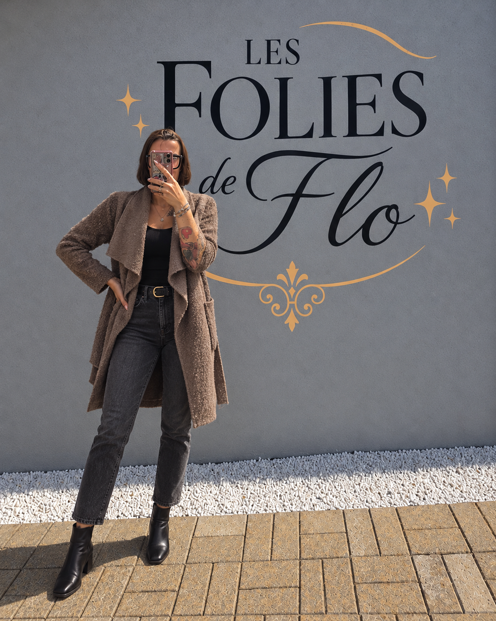 Veste pilou brune taille unique
