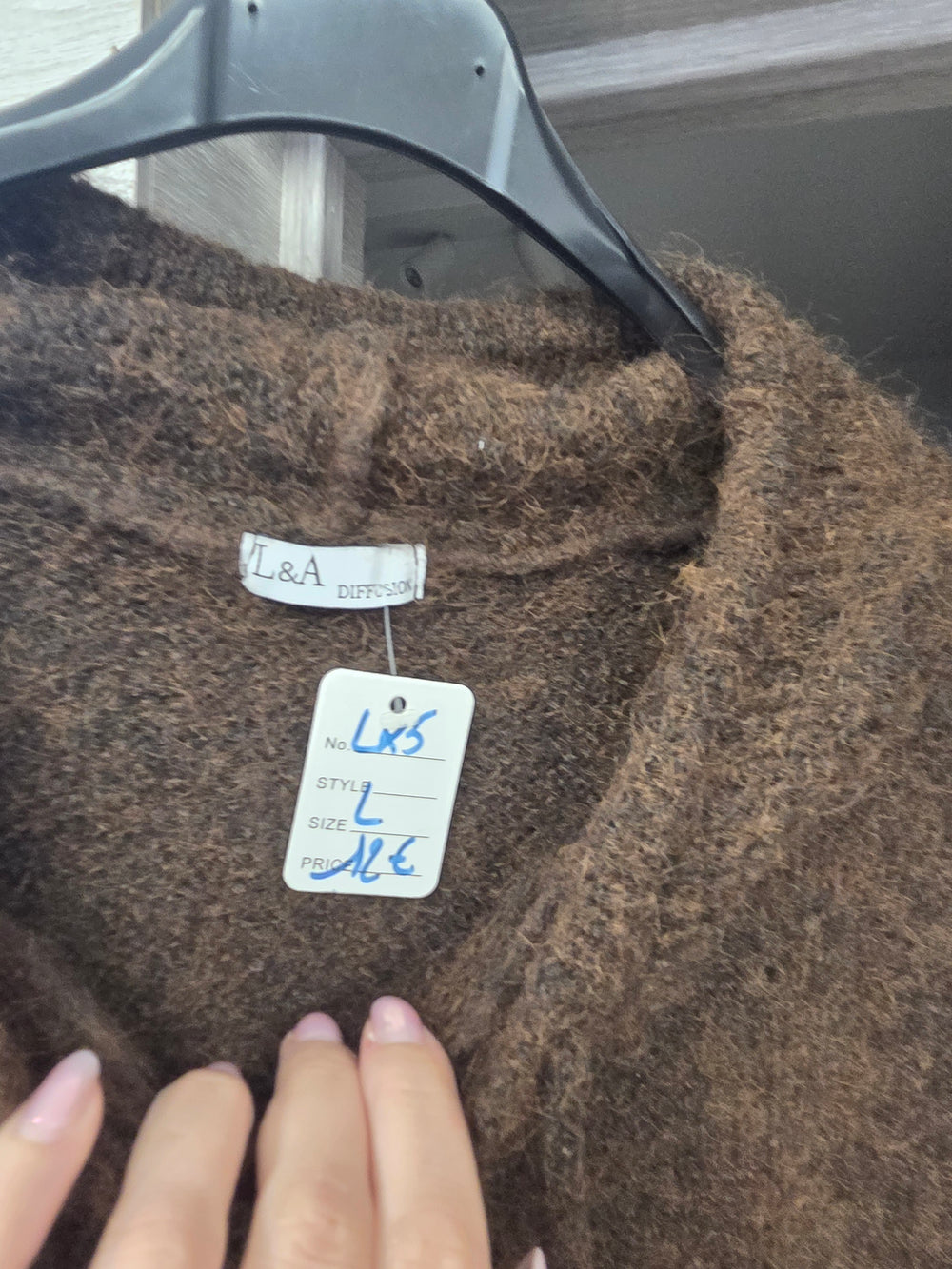 Pull sans manches brun taille L