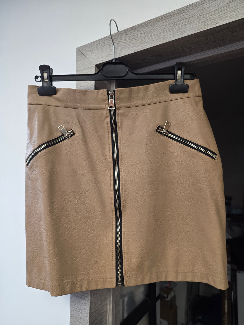 Jupe brune simili taille L