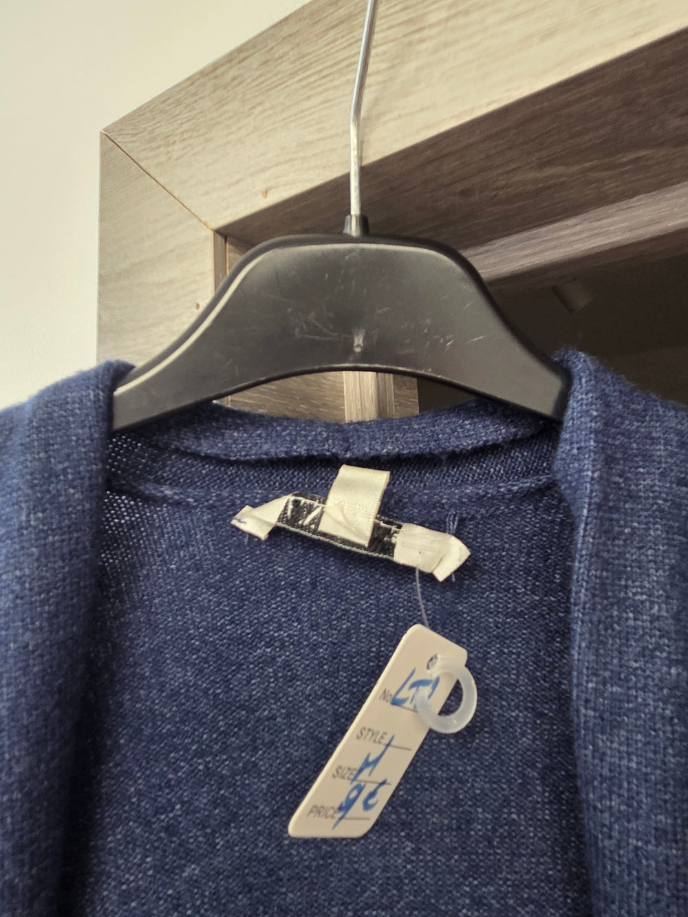Gilet long bleu taille m