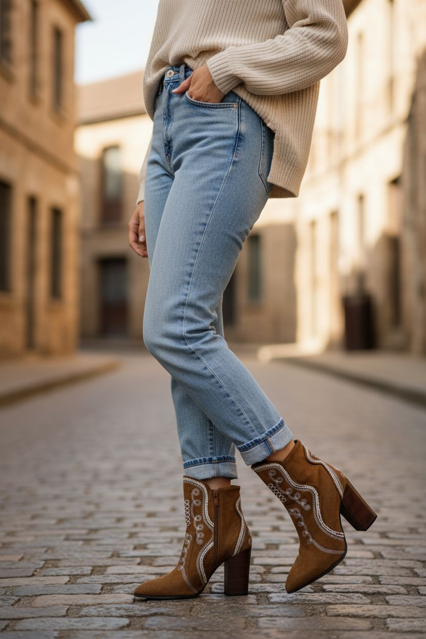 Botte en daim véritable pointure 38