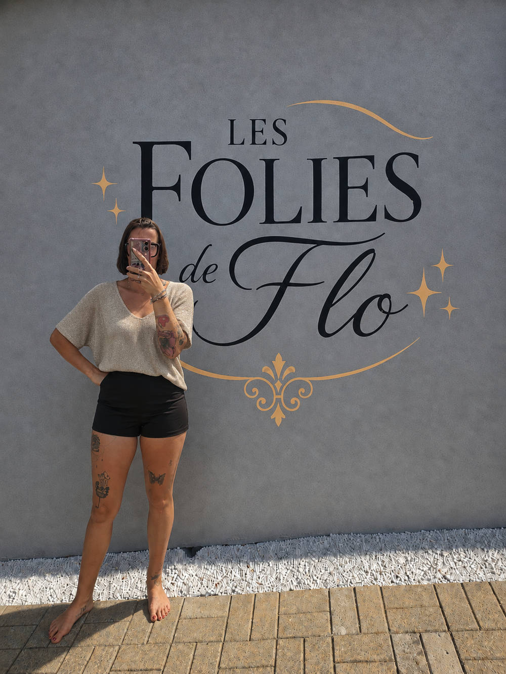 Blouse dorée taille unique
