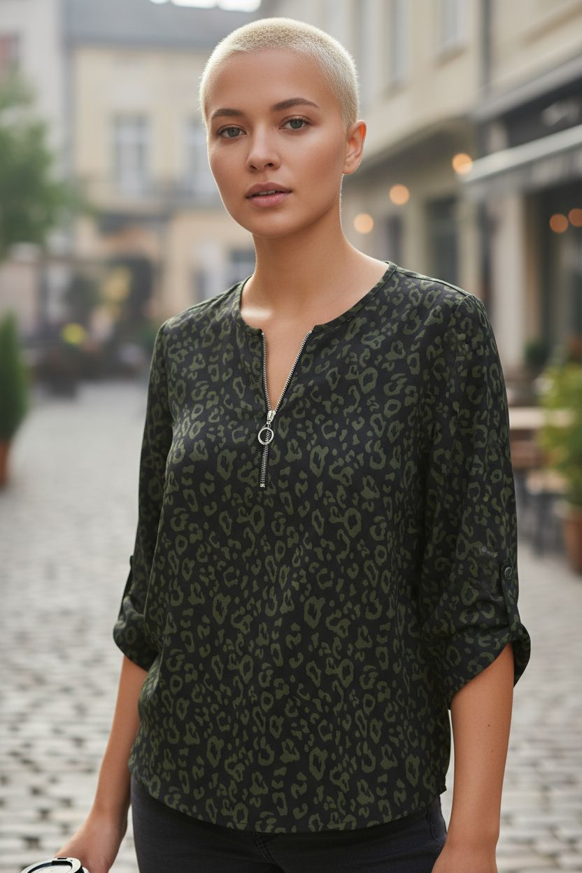 Blouse Lpb kaki et noir taille L