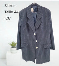 Charger l&#39;image dans la galerie, Blazer bleu long taille 44
