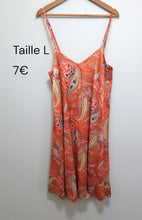 Charger l&#39;image dans la galerie, Robe fluide taille L orange
