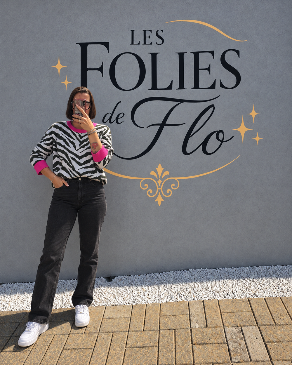 Pull kaki et rose taille L