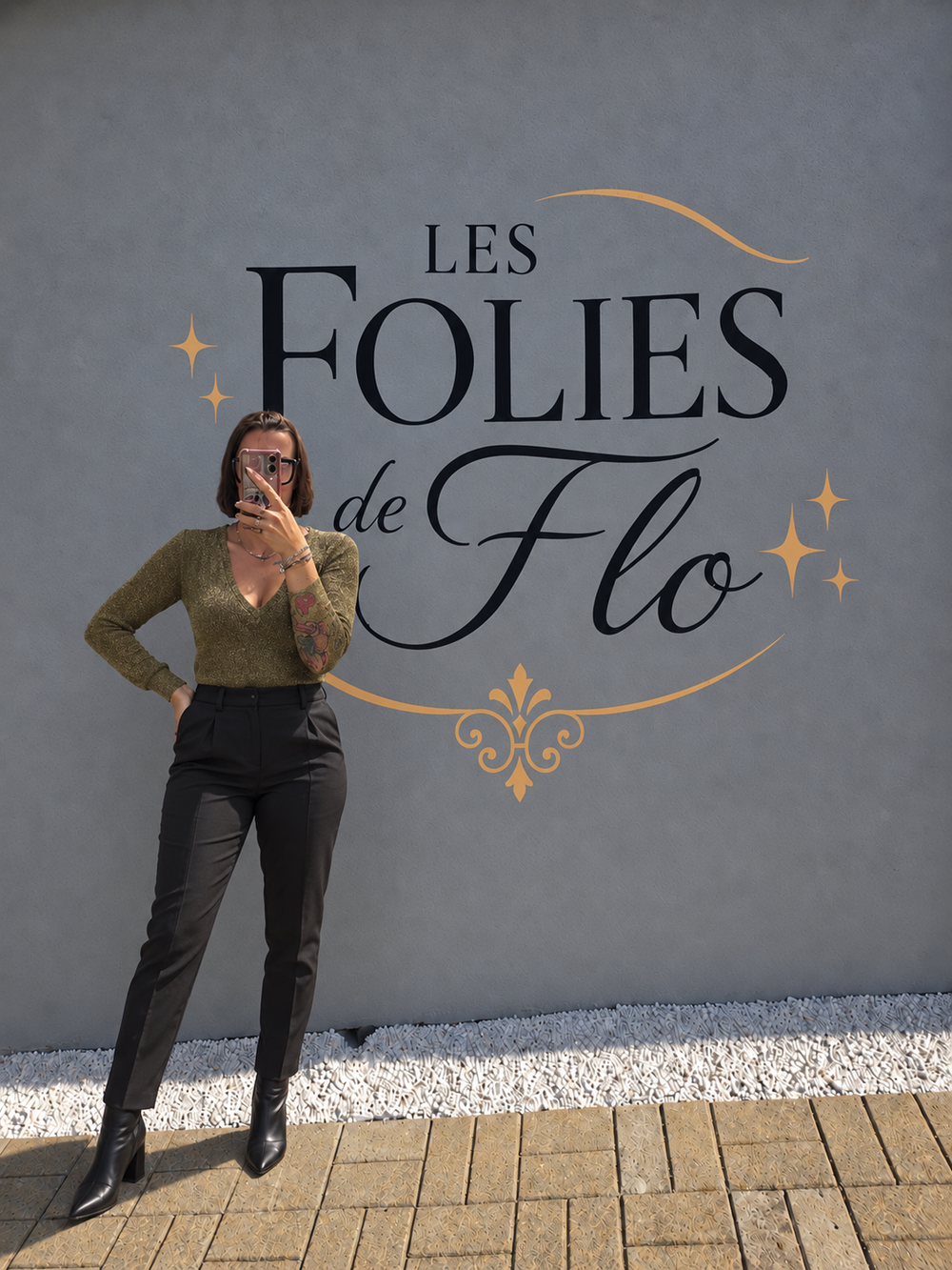 Blouse kaki paillette mango taille L