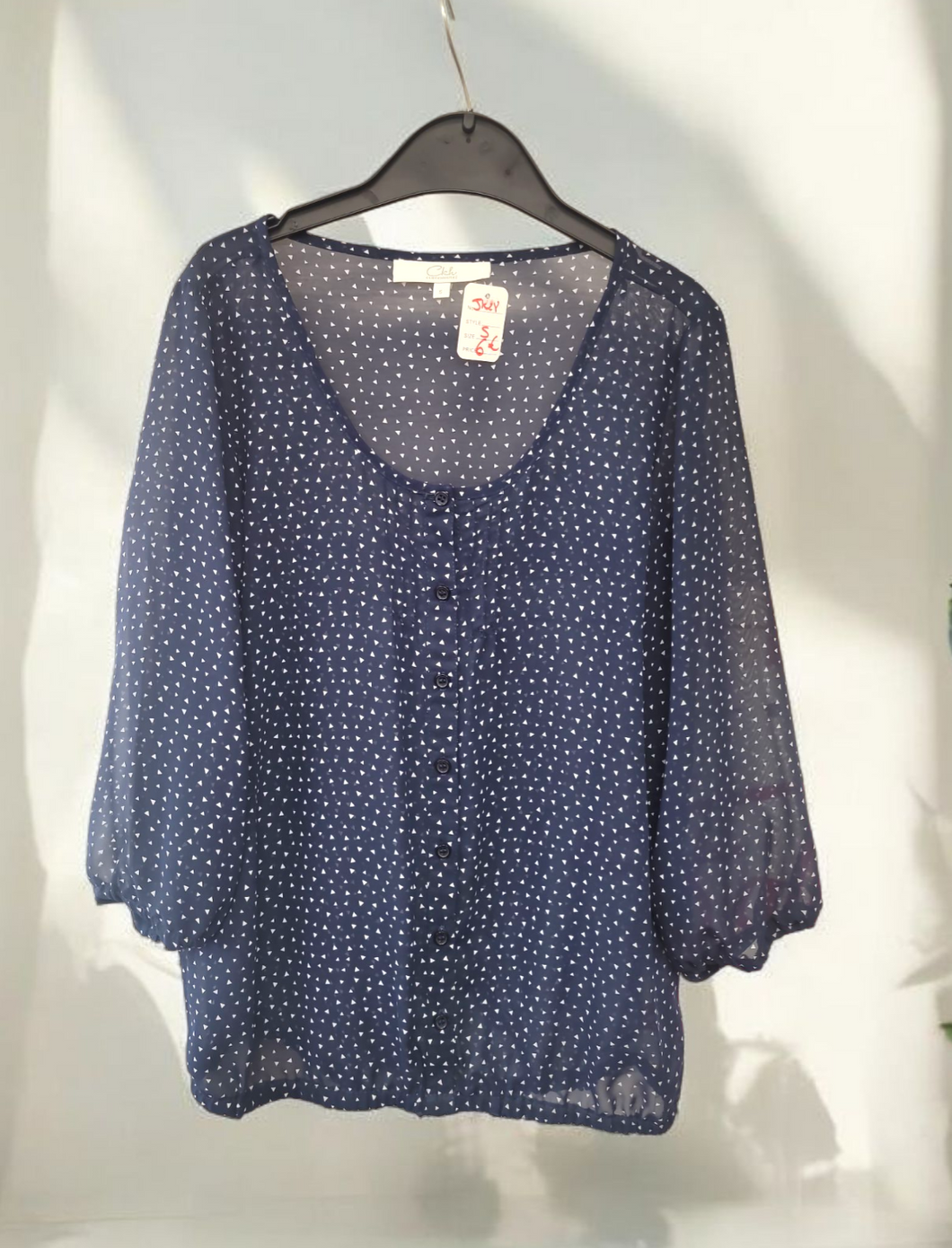 Blouse bleue taille s