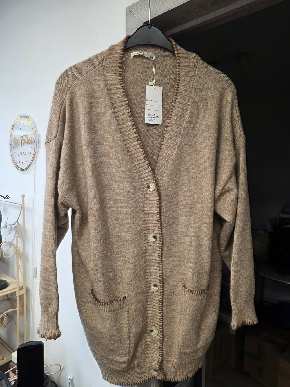 Gilet beige neuf taille xl