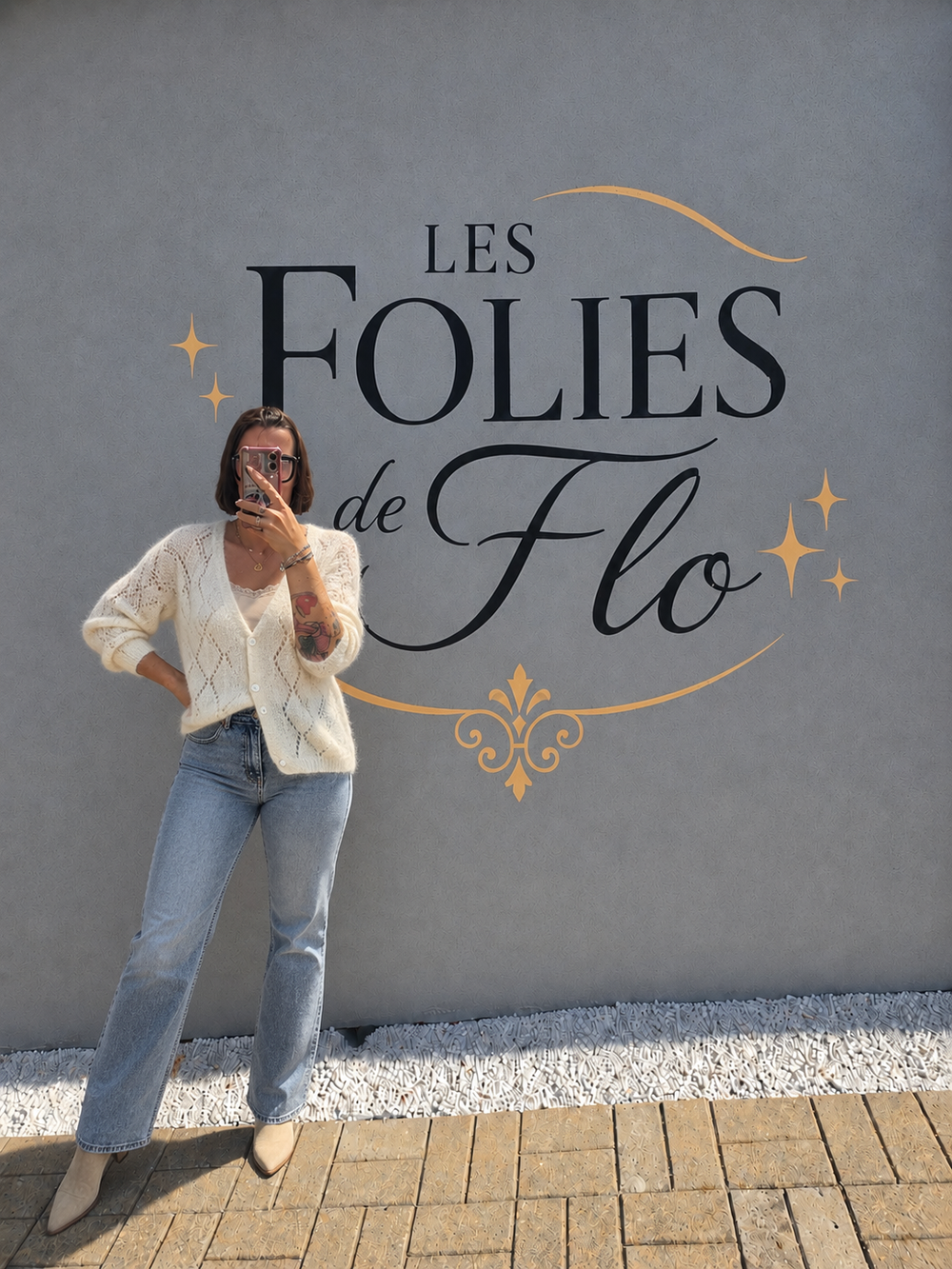 Gilet crochet beige taille unique