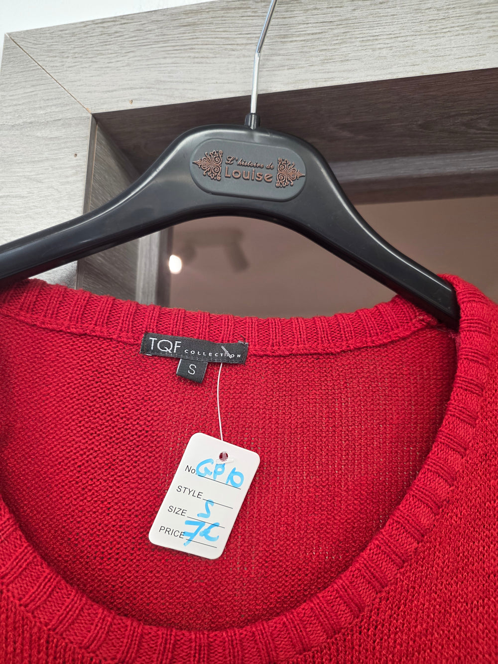 Pull de noel rouge taille s