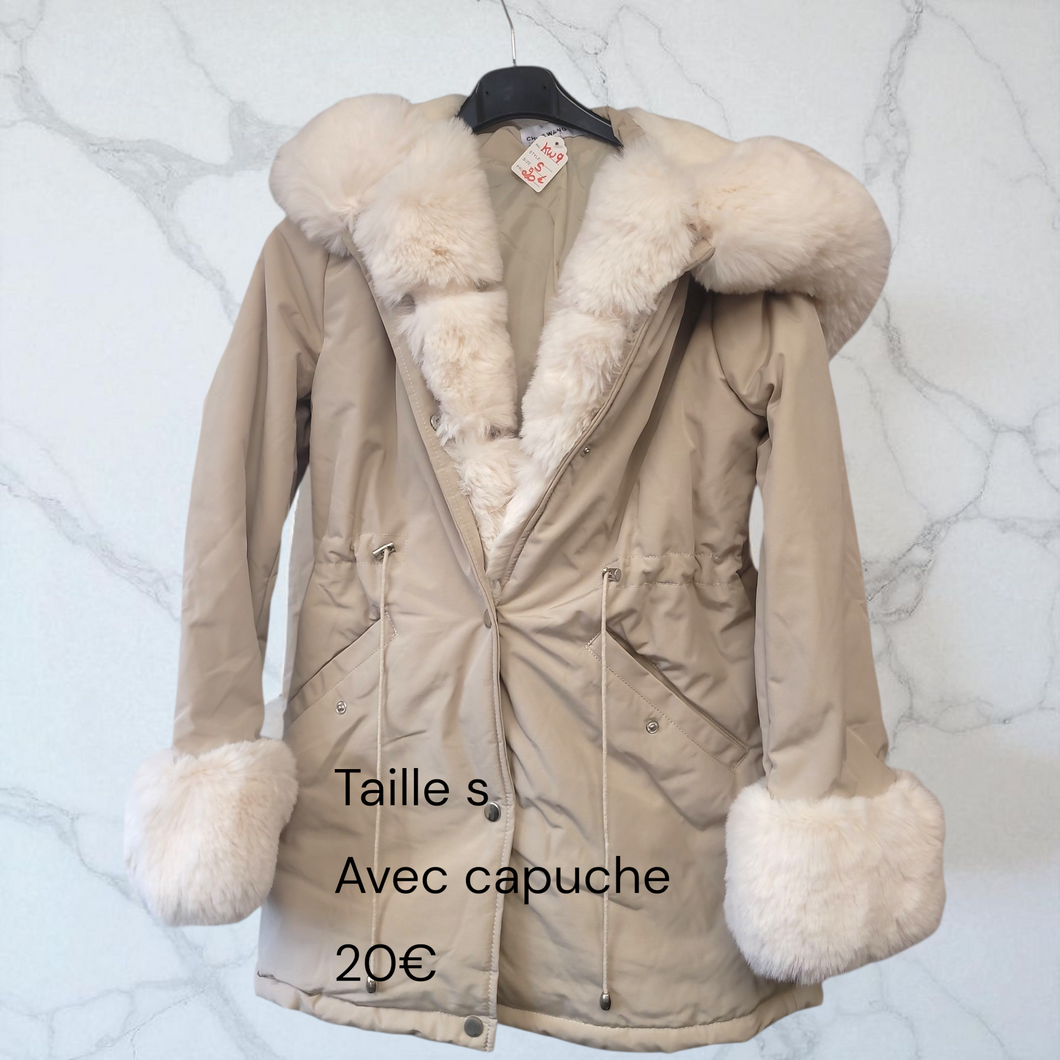 Veste chaude beige taille s