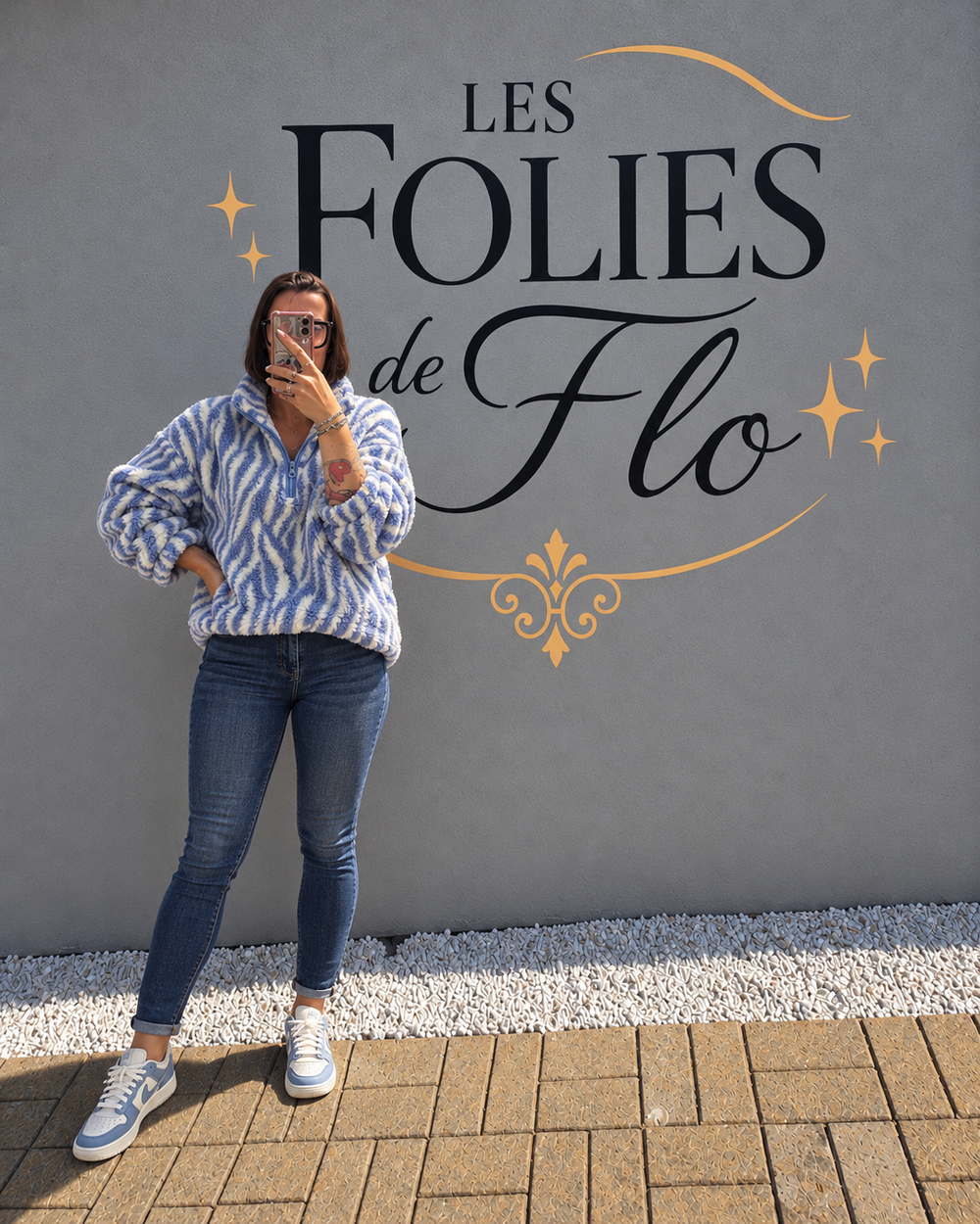 Pull pilou bleu taille m