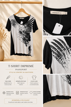 Charger l'image dans la galerie, Tee shirt noir et blanc taille m
