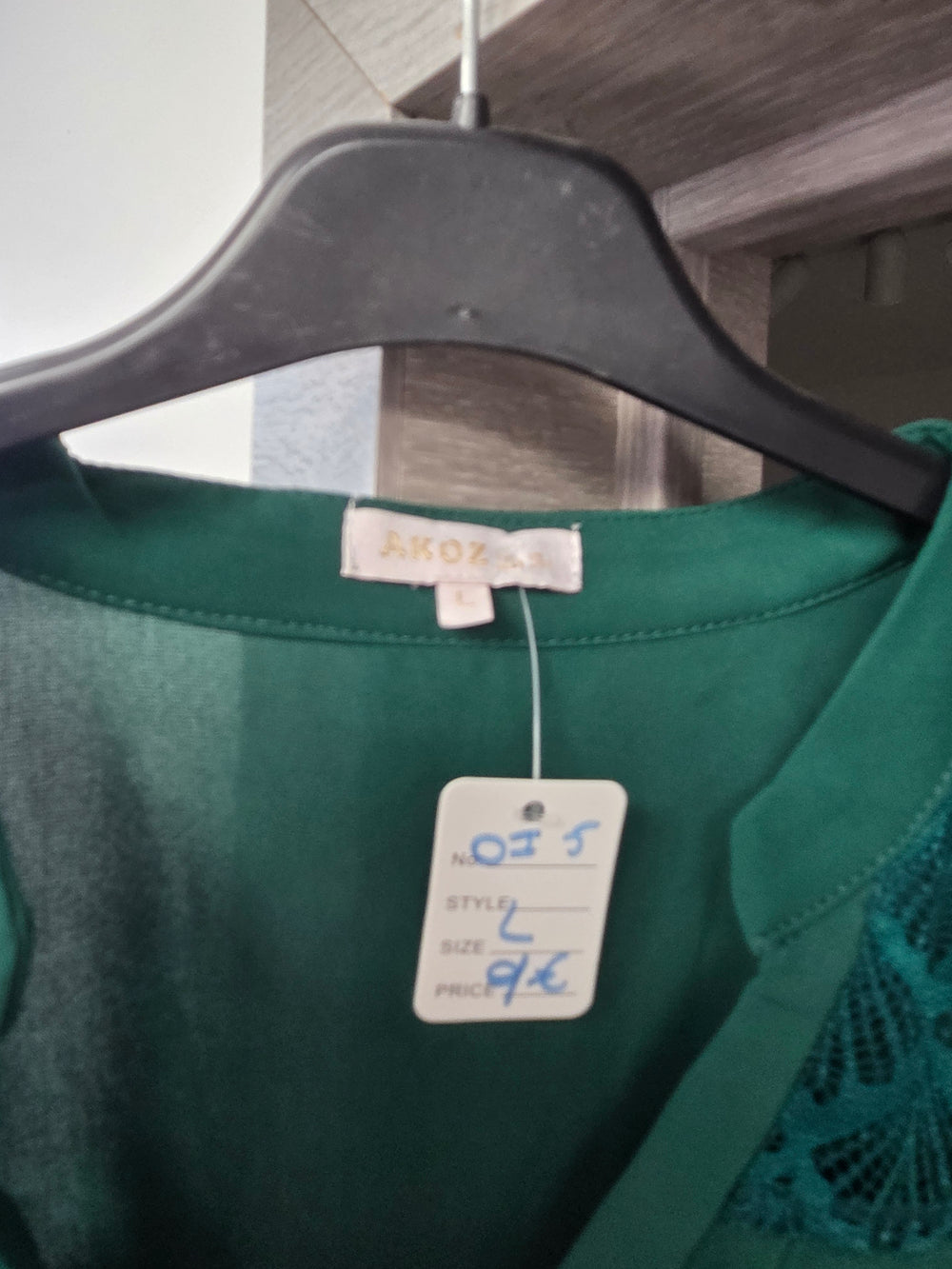 Blouse verte taille l