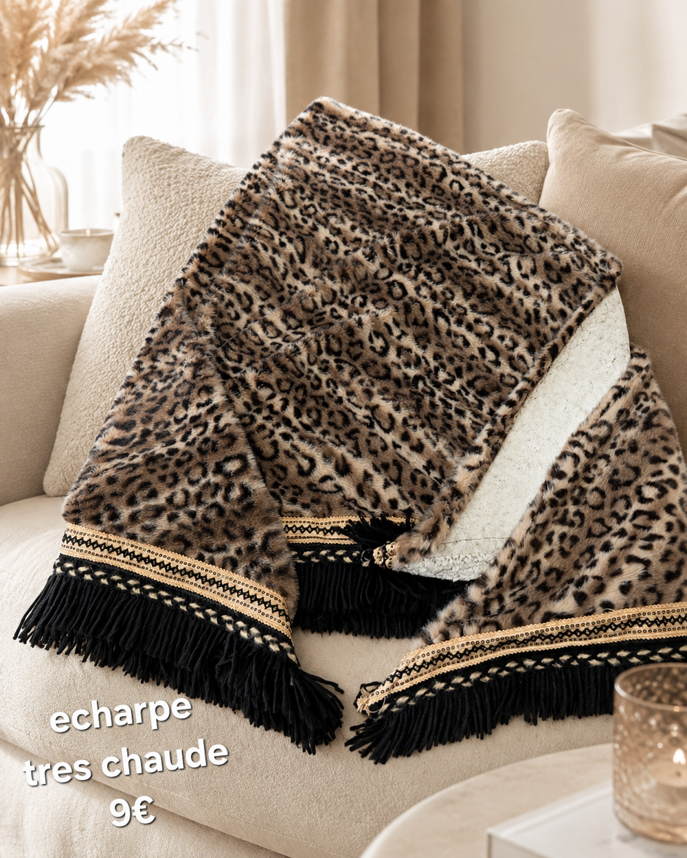 Écharpe très chaude leopard