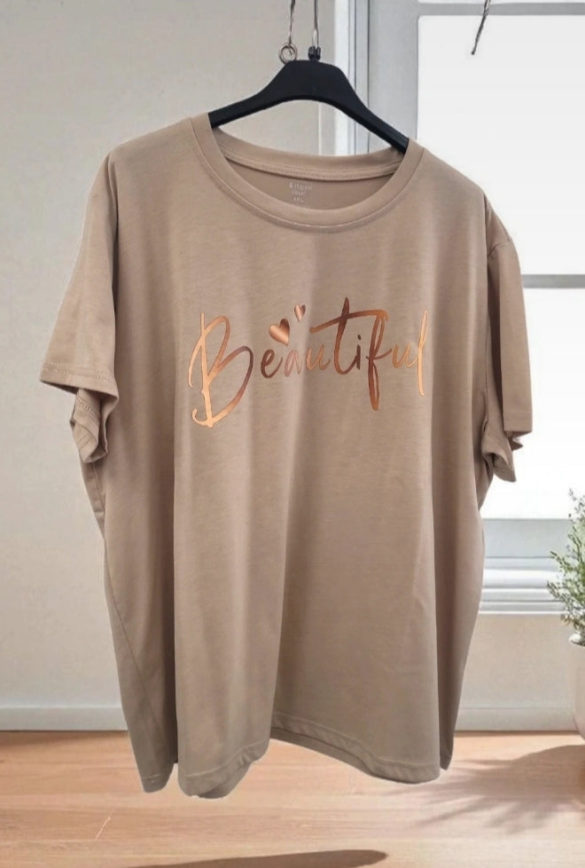 Tee shirt brun taille xl