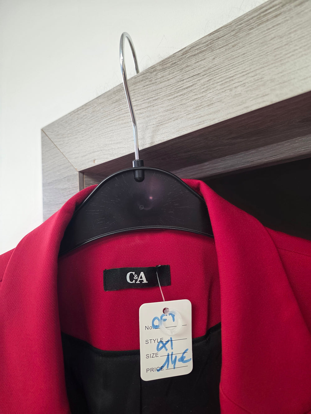 Blazer rouge c&a taille xl