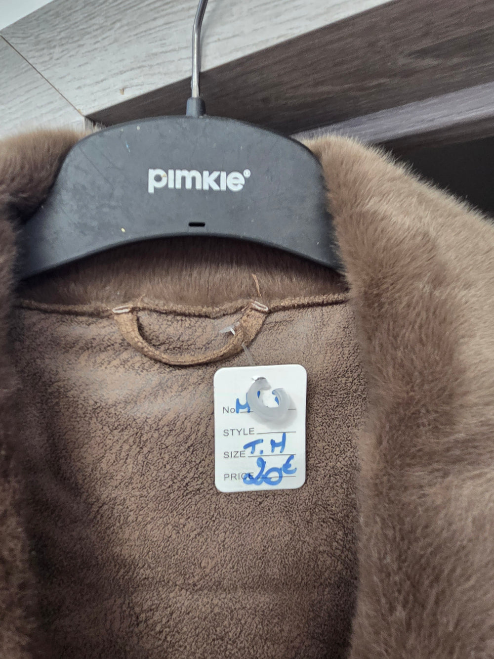 Longue veste brune pilou taille m