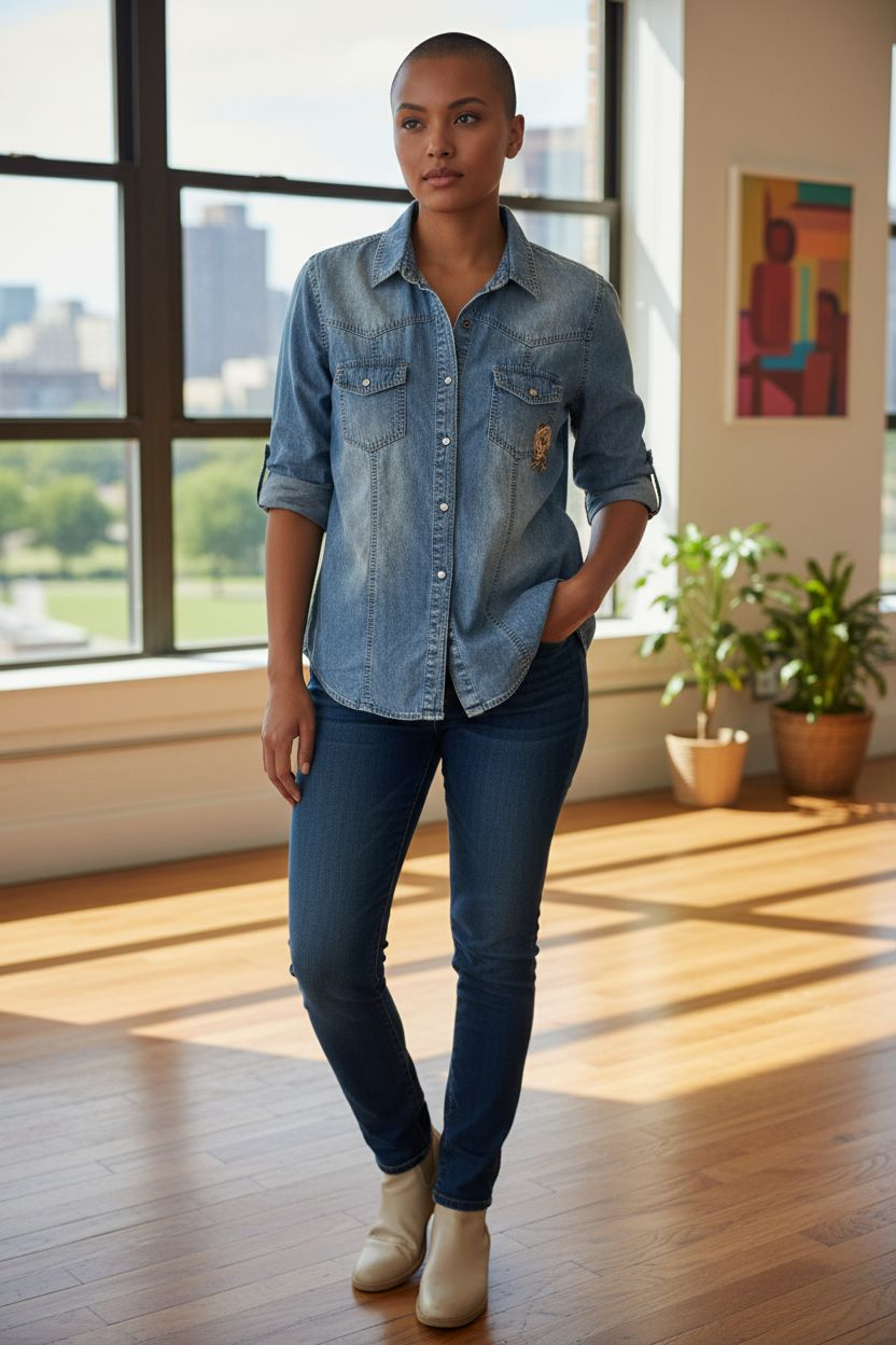 Chemisier en jeans so sweet taille L