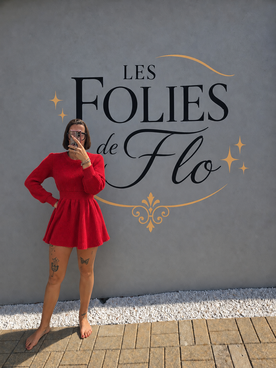Robe rouge pull taille m