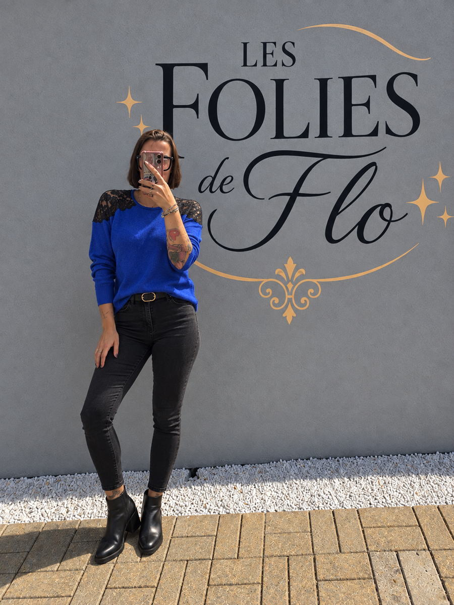 Pull bleu taille m