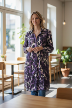 Charger l'image dans la galerie, EXCLU WEB ROBE LEOPARD MAUVE TAILLE S
